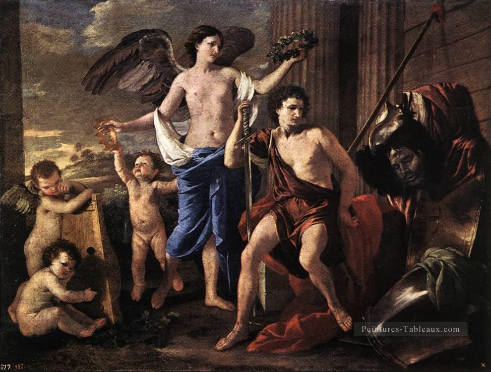 Le victorieux David classique peintre Nicolas Poussin Peintures à l'huile